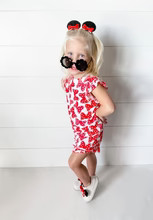 Red Bow Ruffle Short Set | Little Pajama Co.