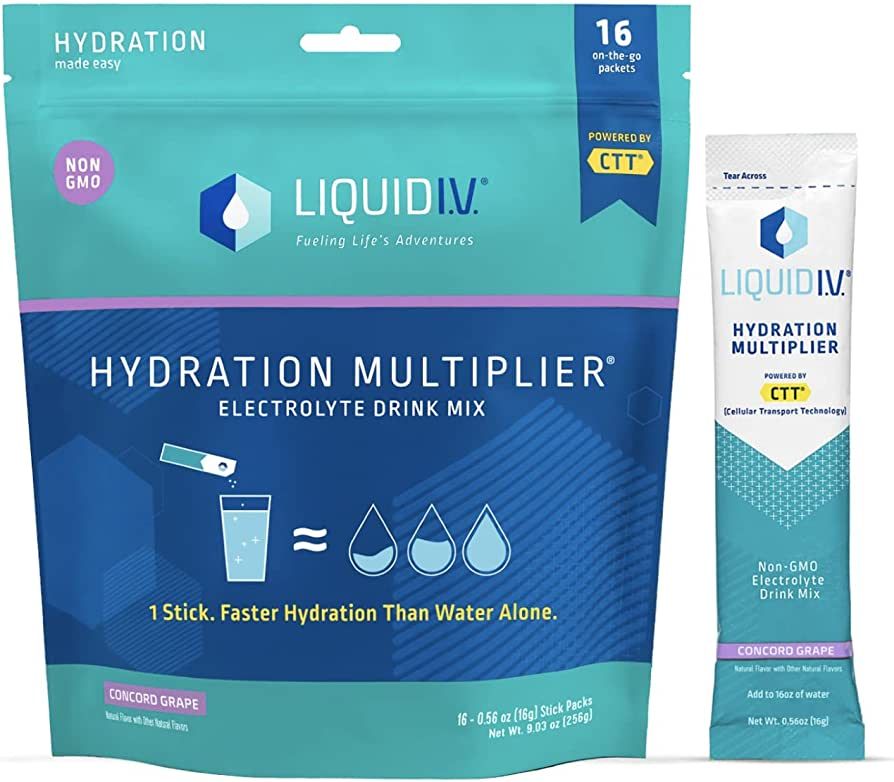 Liquid I.V. Hydration Multiplier - Concord Grape - Hydration Powder Packets | Electrolyte Drink M... | Amazon (US)