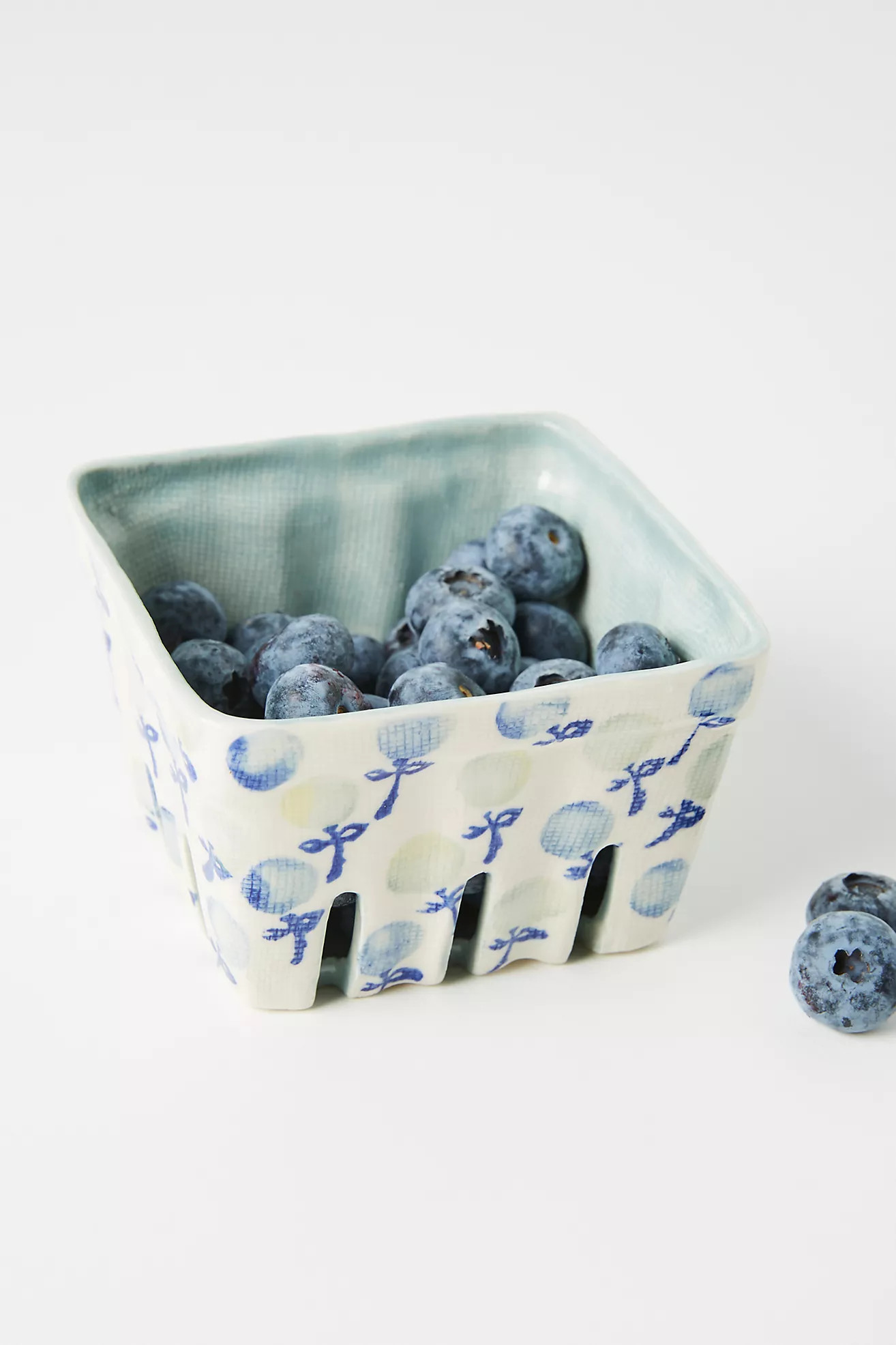Floral Ceramic Berry Basket | Anthropologie (US)