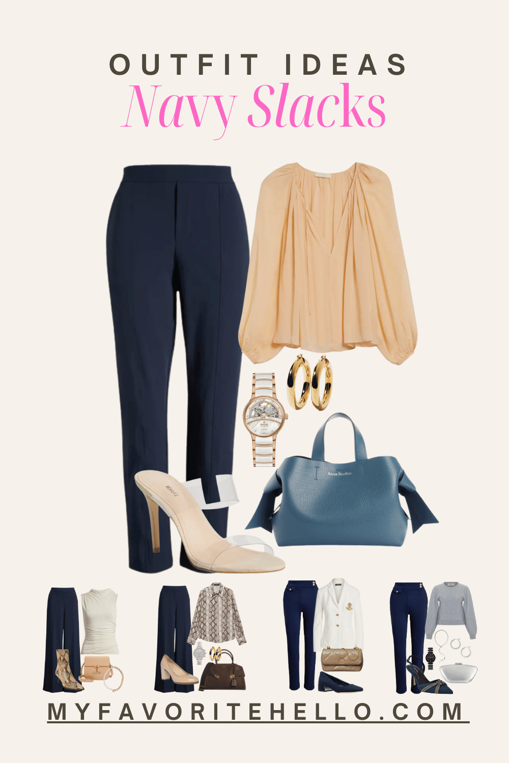 work outfits with navy blue pants, navy pants, navy slacks 

 #LTKOver40 #LTKFindsUnder50 #LTKWorkwear