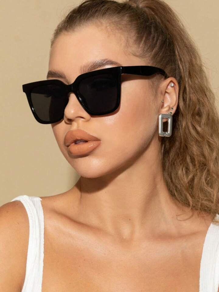 Fashionable Women's Square Anti-UV Sunglasses, Suitable For Daily Wear And Vacation | SHEIN