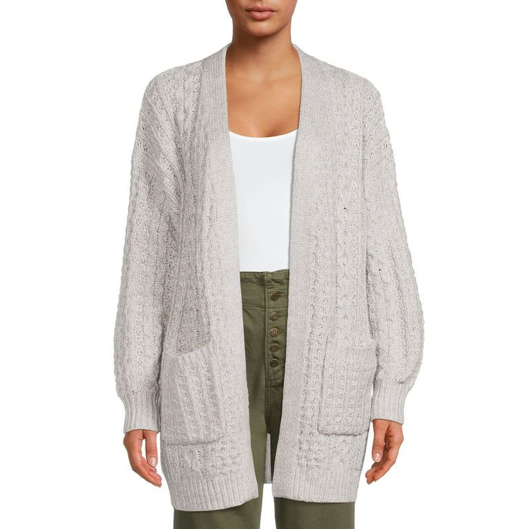 Time and Tru Women's Fashion Cable Cardigan - Walmart.com | Walmart (US)