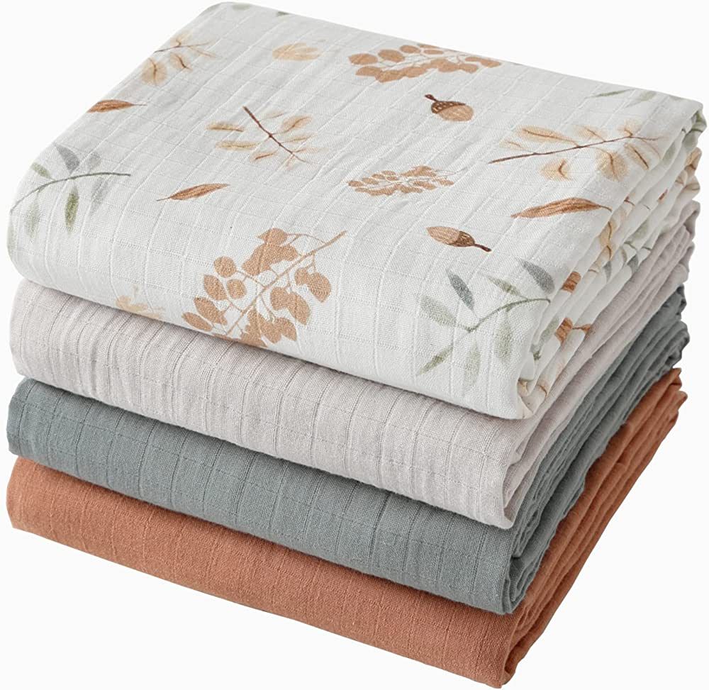 POMISO Baby Swaddle Blankets, Muslin Swaddle Blankets for Boys & Girls, 100% Cotton Unisex Baby B... | Amazon (US)