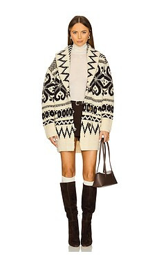 Polo Ralph Lauren Wool-blend Shawl-collar Cardigan in Cream Brown Multi from Revolve.com | Revolve Clothing (Global)