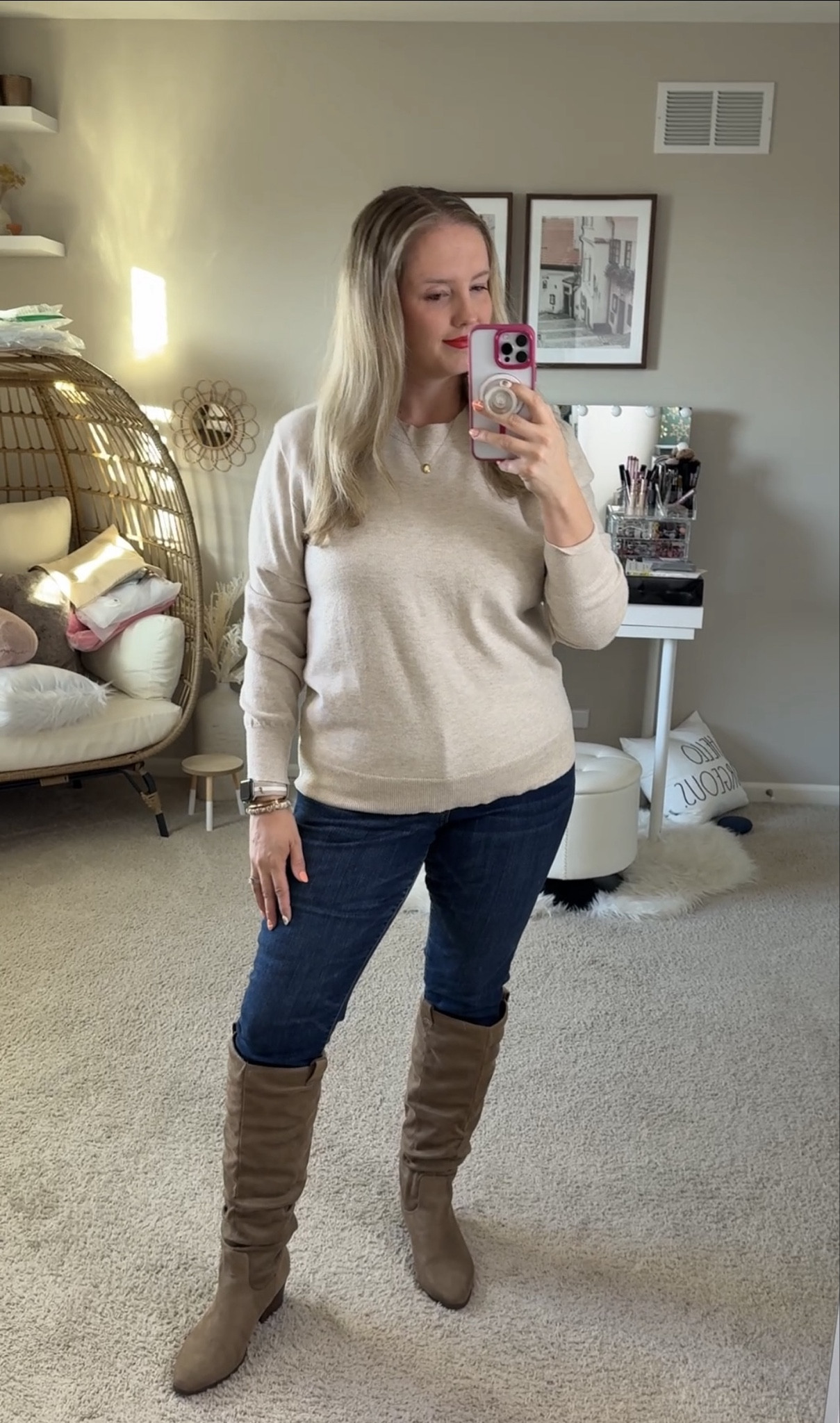 Soft cashmere-alike Amazon sweater. I’ve worn this both over my shoulder with a dress and sneakers and as a top. It’s a closet staple piece and a wonderful holiday staple. Comes in holiday colors too!

#LTKSeasonal #LTKootd #LTKFindsUnder50