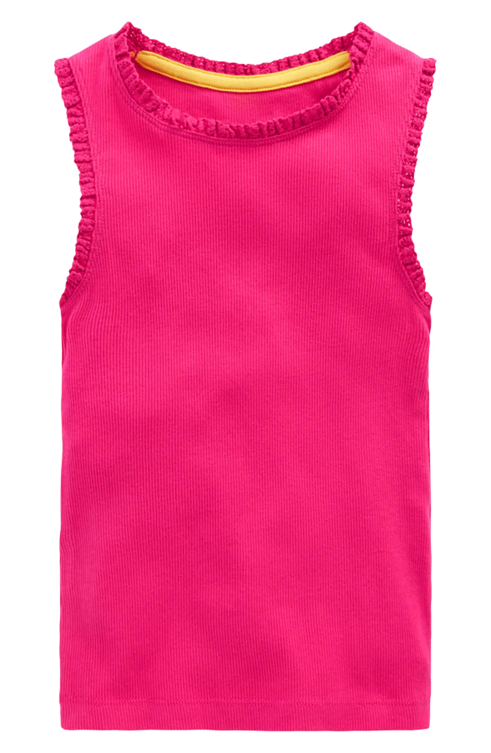 Kids' Rib Lace Trim Tank | Nordstrom
