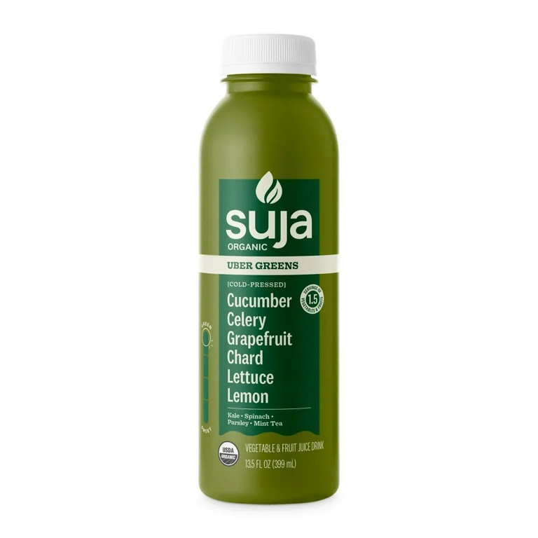 Suja Organic Uber Greens Cold Pressed Juice Drink, 13.5 fl oz Bottle - Walmart.com | Walmart (US)