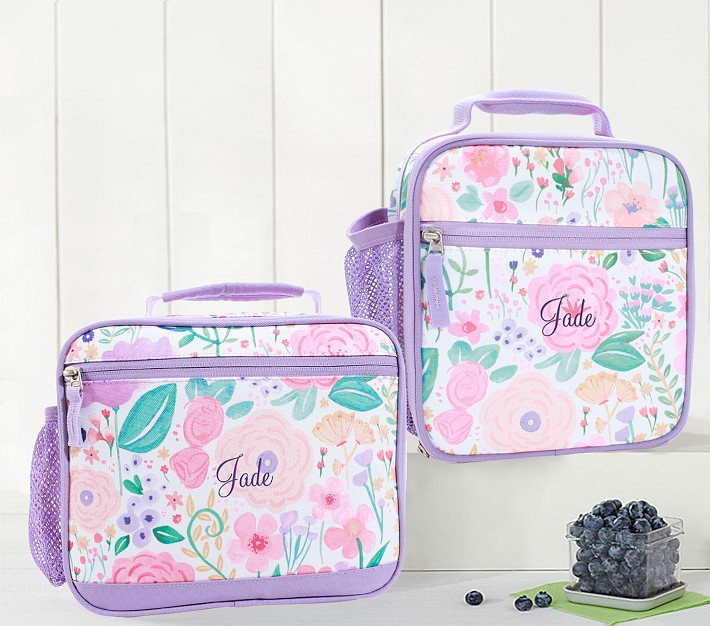 Mackenzie Lavender Floral Blooms Lunch Boxes | Pottery Barn Kids