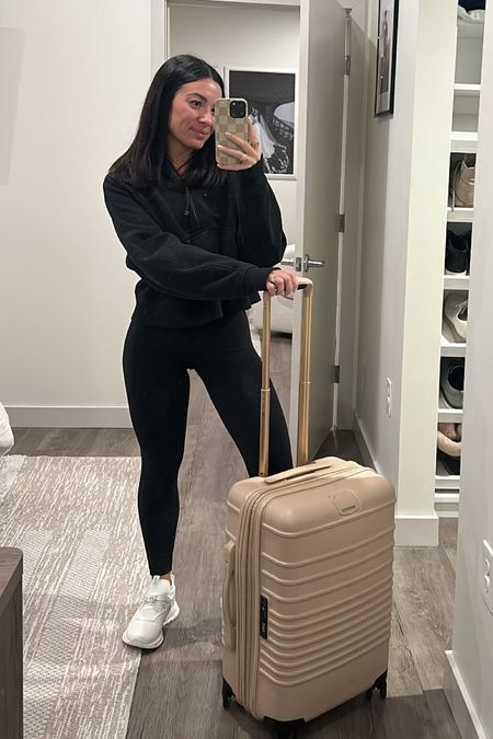 Scuba: M/L
Leggings: 2
Bra: 6
Sneakers: true to size 
Suitcase: carry on roller 

#LTKtravel #LTKSeasonal #LTKshoecrush