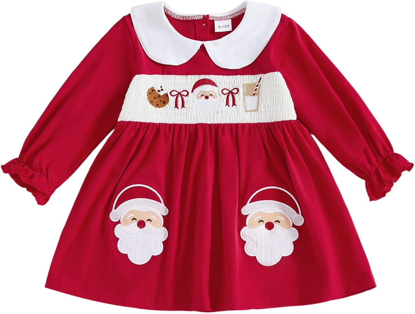 Toddler Baby Girl St Patricks Day Smocked Dress Shamrock Embroidery Long Sleeve Doll Collar Plaid... | Amazon (US)