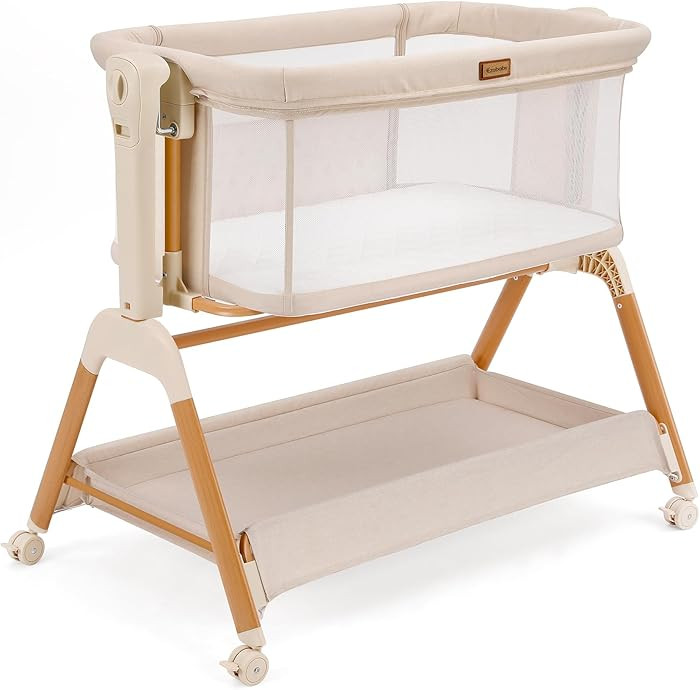 Ezebaby Baby Bassinet Bedside Sleeper: 3-in-1 Rocking Bassinet for Baby - Breathable Full-Mesh Cr... | Amazon (US)
