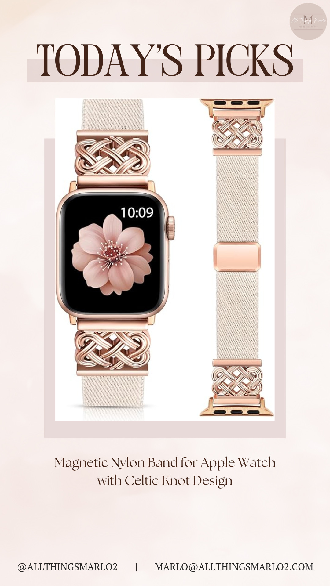 Magnetic Nylon Band for Apple Watch with Celtic Knot Design 

 #LTKSeasonal #LTKWorkwear #LTKTravel