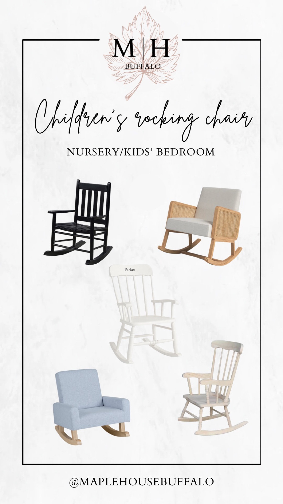 Children’s rocking chair - perfect for a kids’ room / nursery 
Neutral nursery | modern nursery | transitional design

#LTKkids #LTKbump #LTKhome