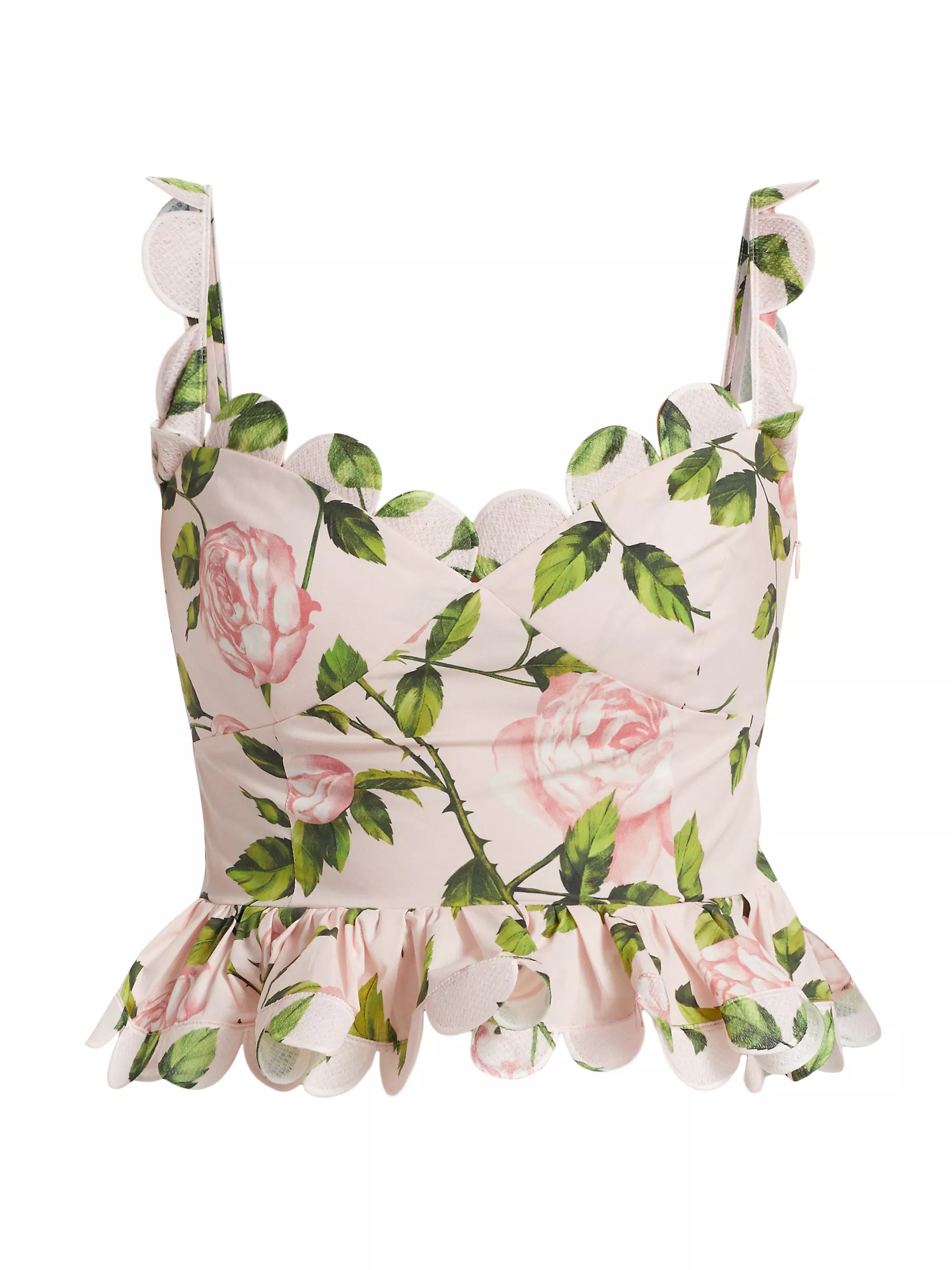 English Roses Peplum Poplin Blouse | Saks Fifth Avenue