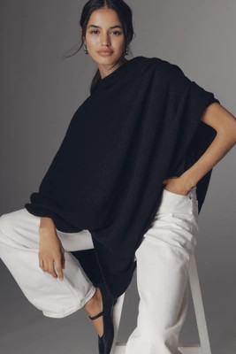 Flat White Lightweight Poncho Sweater | Anthropologie (US)