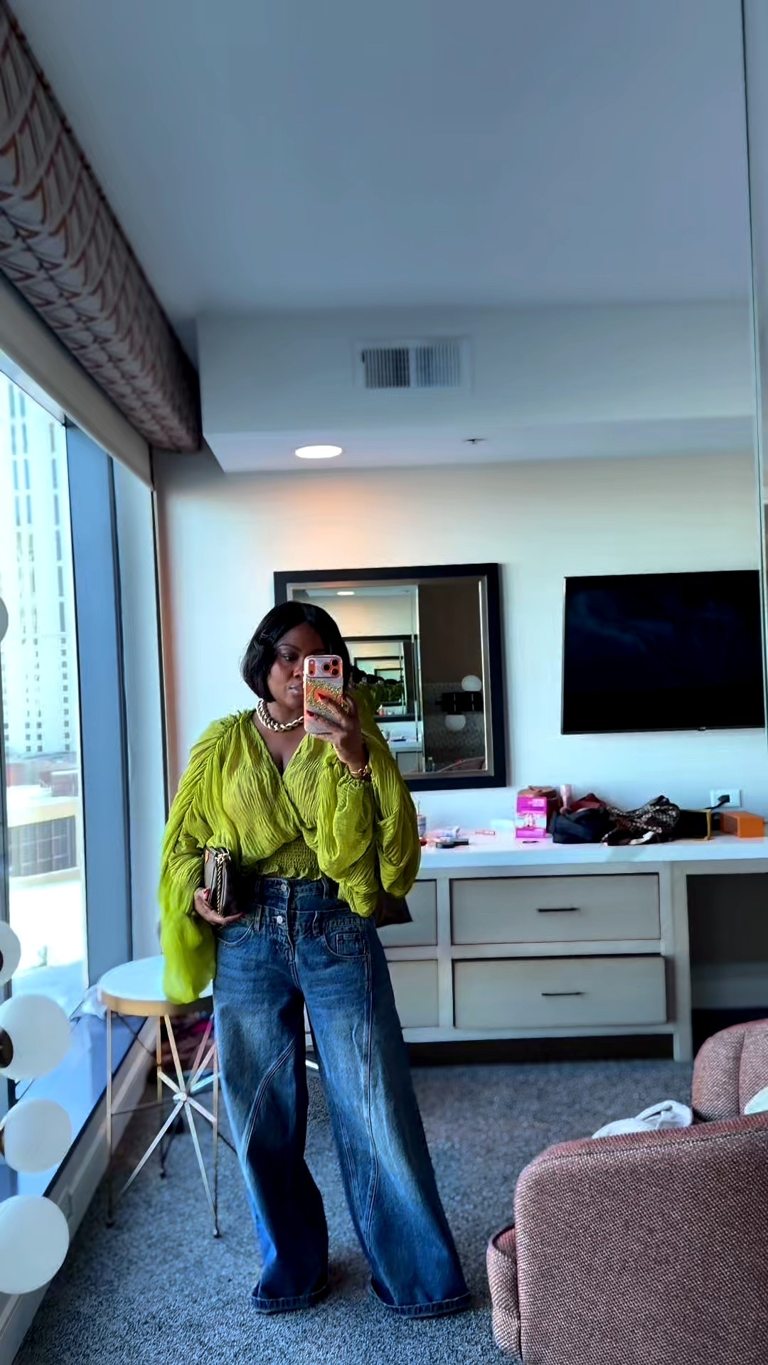 Elevating casuals with a dramatic top and some wide legs jeans! I’m in a size M in top and 30 in jeans 

#LTKPetite #LTKgrwm #LTKMidsize