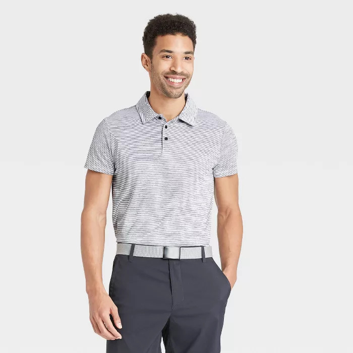 Men's Striped Polo Shirt - All in Motion™ | Target