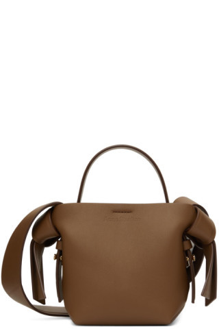 Brown Leather Micro Shoulder Bag | SSENSE