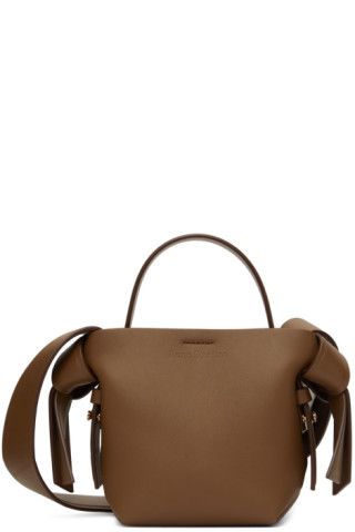 Brown Leather Micro Shoulder Bag | SSENSE