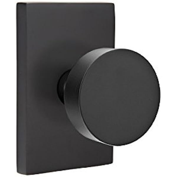 Privacy Set, Modern Rectangle Rosette, Modern Round Knob, Flat Black | Amazon (US)
