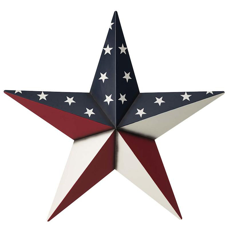 Patriotic Stars & Stripes Metal Star Wall Decor, 36" | At Home