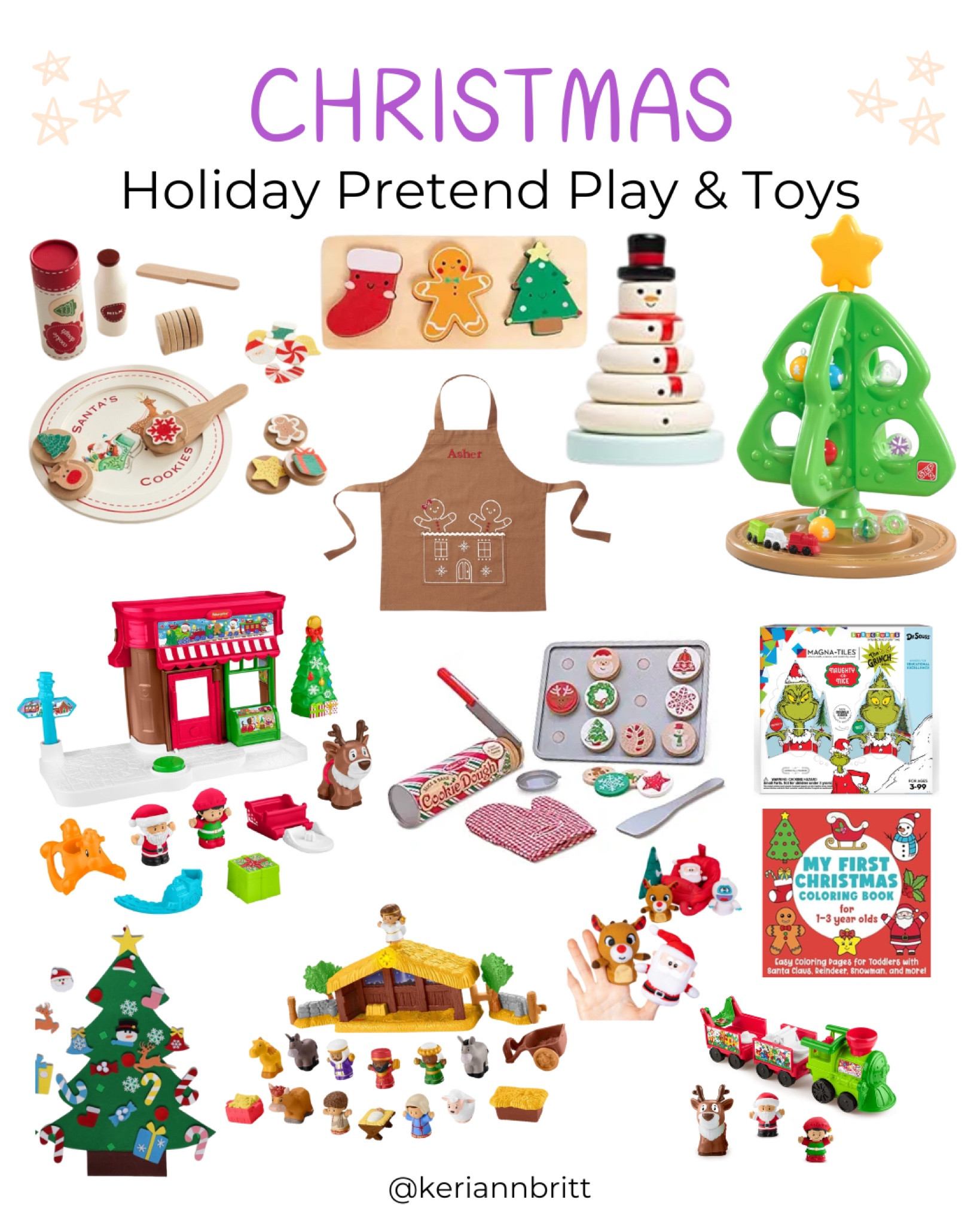 Kids and Baby Christmas Toys and Pretend Play for the holiday season 

Christmas tree toy / little people holiday / toddler nativity / Christmas cookie toy / holiday coloring book

#LTKBaby #LTKKids #LTKHoliday