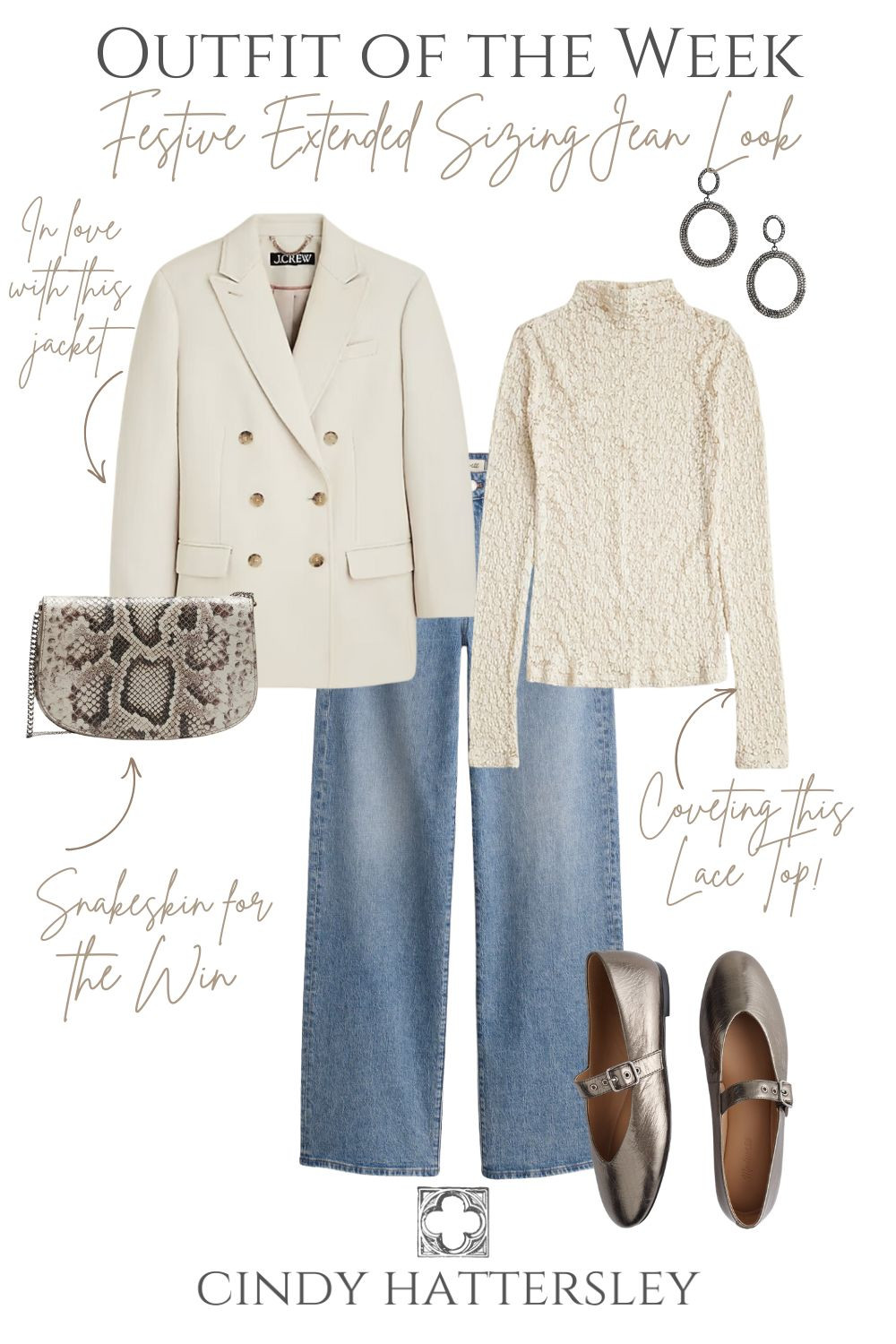 Festive Extended Sizing Jean Holiday Look with Madewell, J Crew, Banana Republic, and Chicos 

 #LTKHoliday #LTKSeasonal #LTKPlusSize