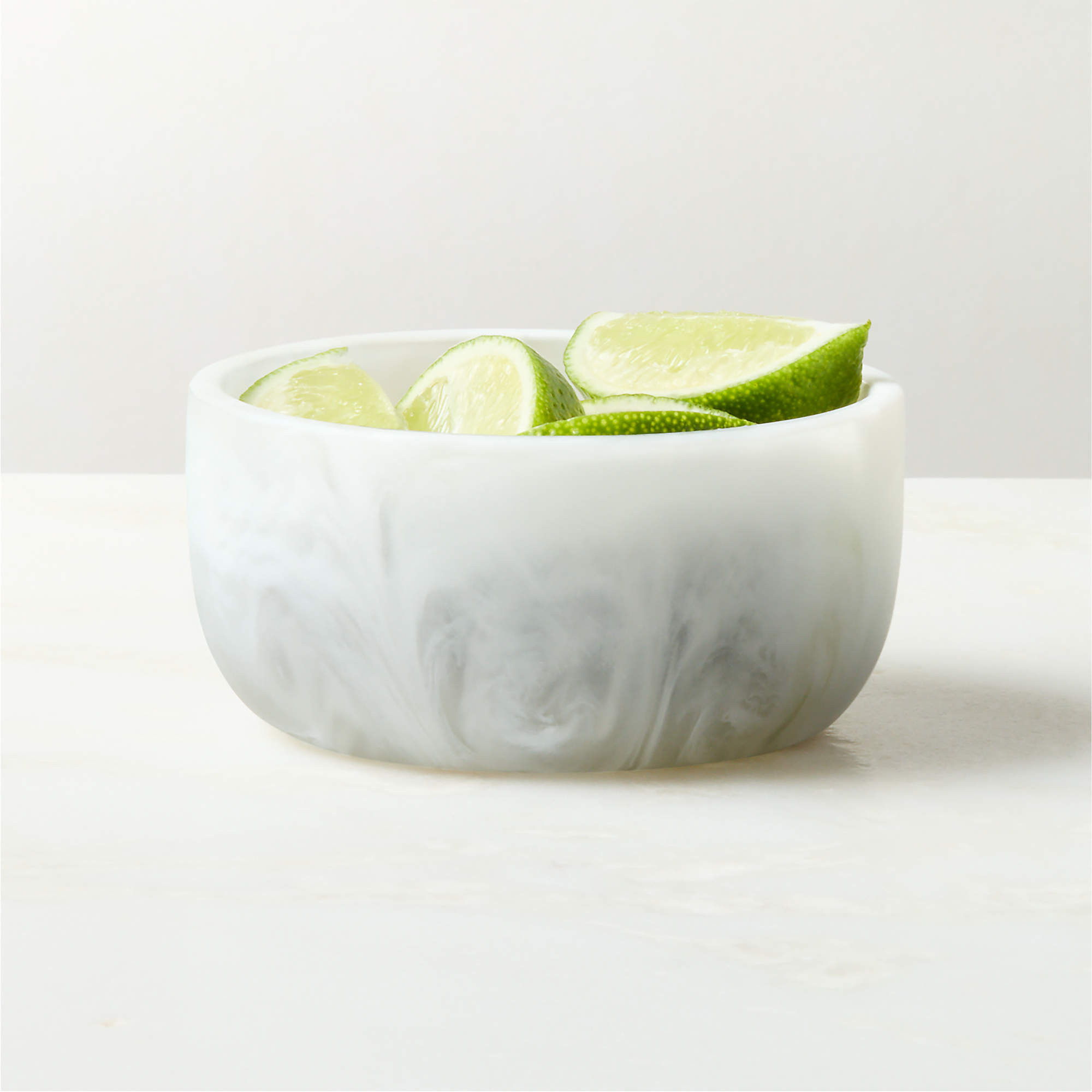 Radley White Swirl Resin Mini Bowl | CB2 | CB2