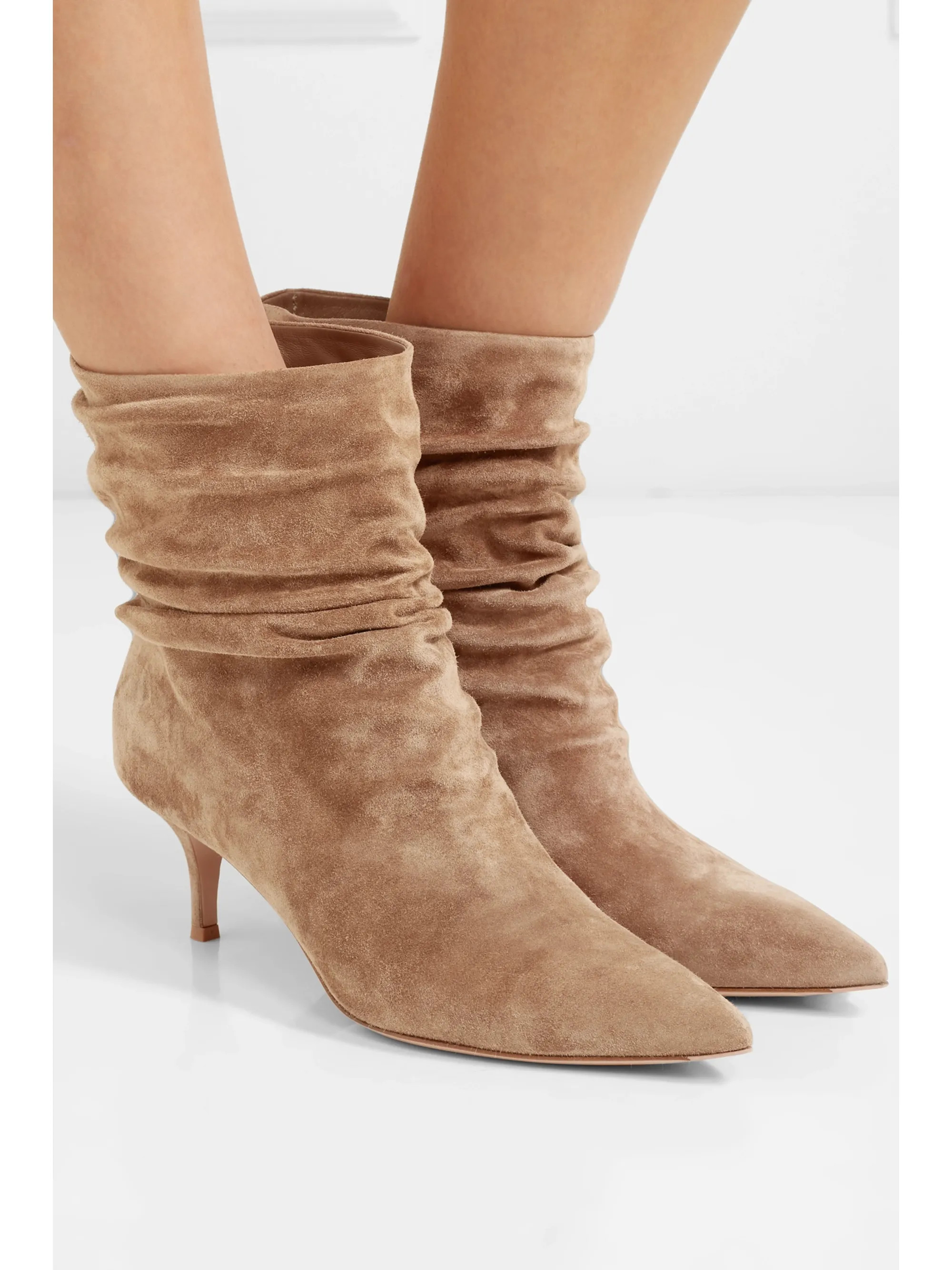Mushroom Cecile 55 suede ankle boots  | Gianvito Rossi | NET-A-PORTER | NET-A-PORTER (UK & EU)