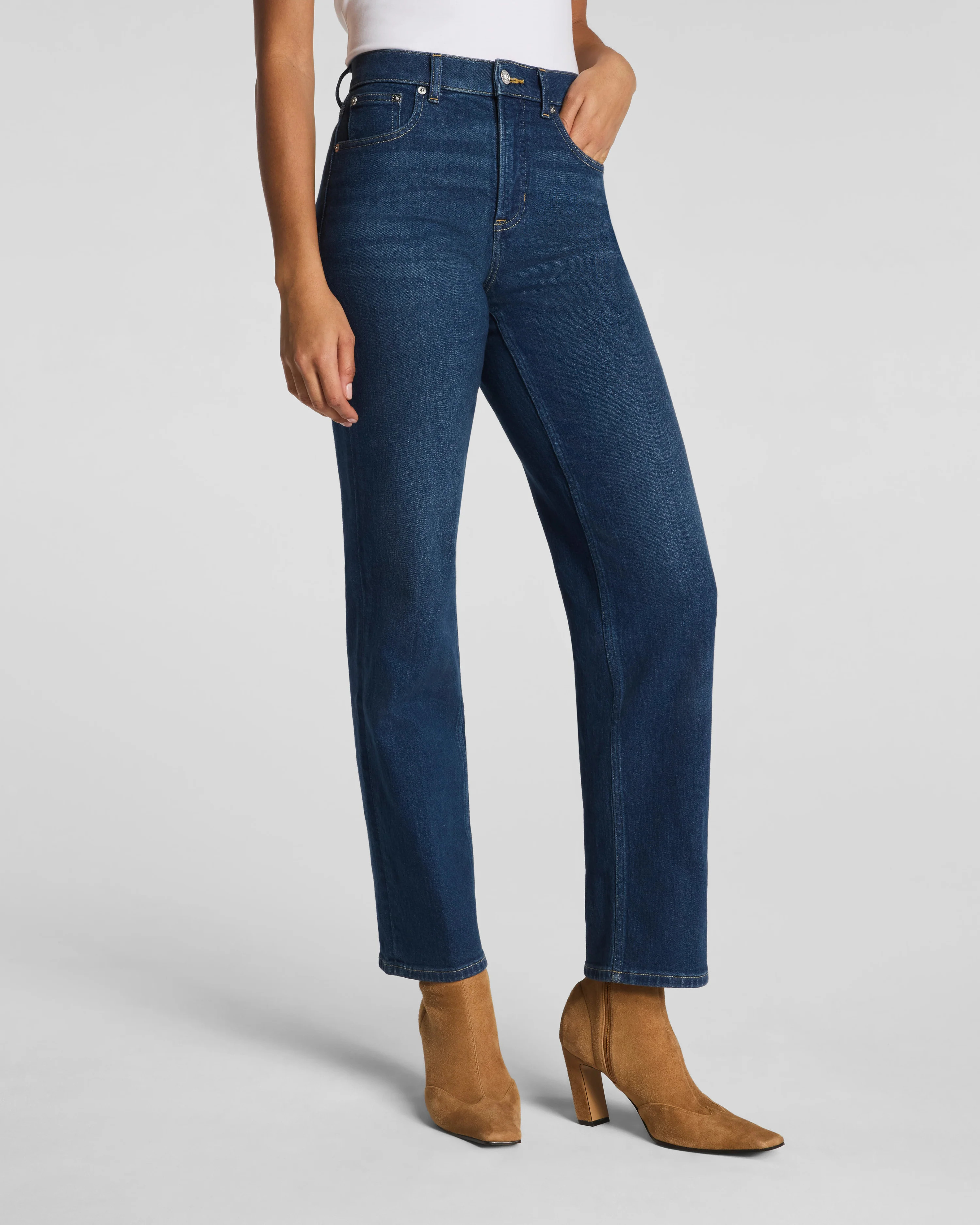 SPANXshape™ Authentic 360Mid-Rise 90s Straight Leg Jeans | Spanx