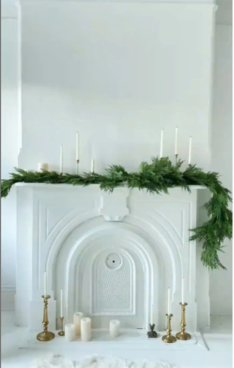 Cedar Garland Real Touch 5' 6' Realistic Faux Garland, Christmas Garland, Holiday Garland, Floral... | Etsy (US)