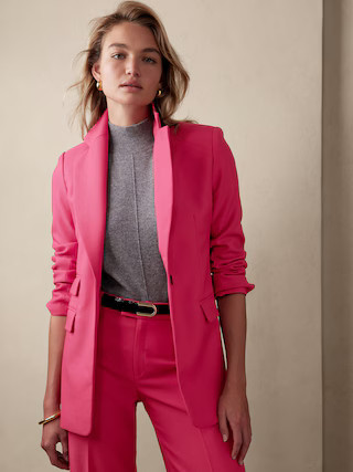 Petite Lido Sculpted Wool Blazer | Banana Republic (US)