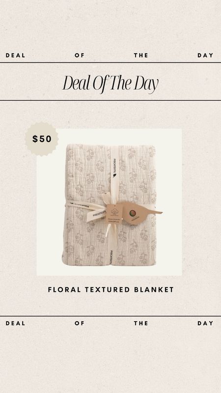 Deal of the Day - Floral Textured Blanket // only $50! 

tjmaxx finds, tjmaxx deals, floral blanket, home finds, affordable home finds, floral bedding, affordable bedding, neutral bedding

#LTKfindsunder50 #LTKhome