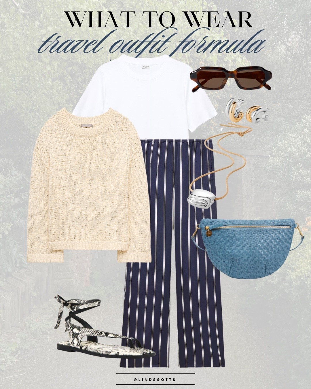 What to Wear: Travel Outfit Formula 

- A good white tee (always) 
- A summer sweater for layering (especially for chilly evenings) 
- A loose fitting, comfy pant that can be dressed up or down 
- The travel bag that comes with me on every trip (and one of my best purchases of all time) 
- Plus a shoe that can put in miles

#LTKSeasonal #LTKSaleAlert