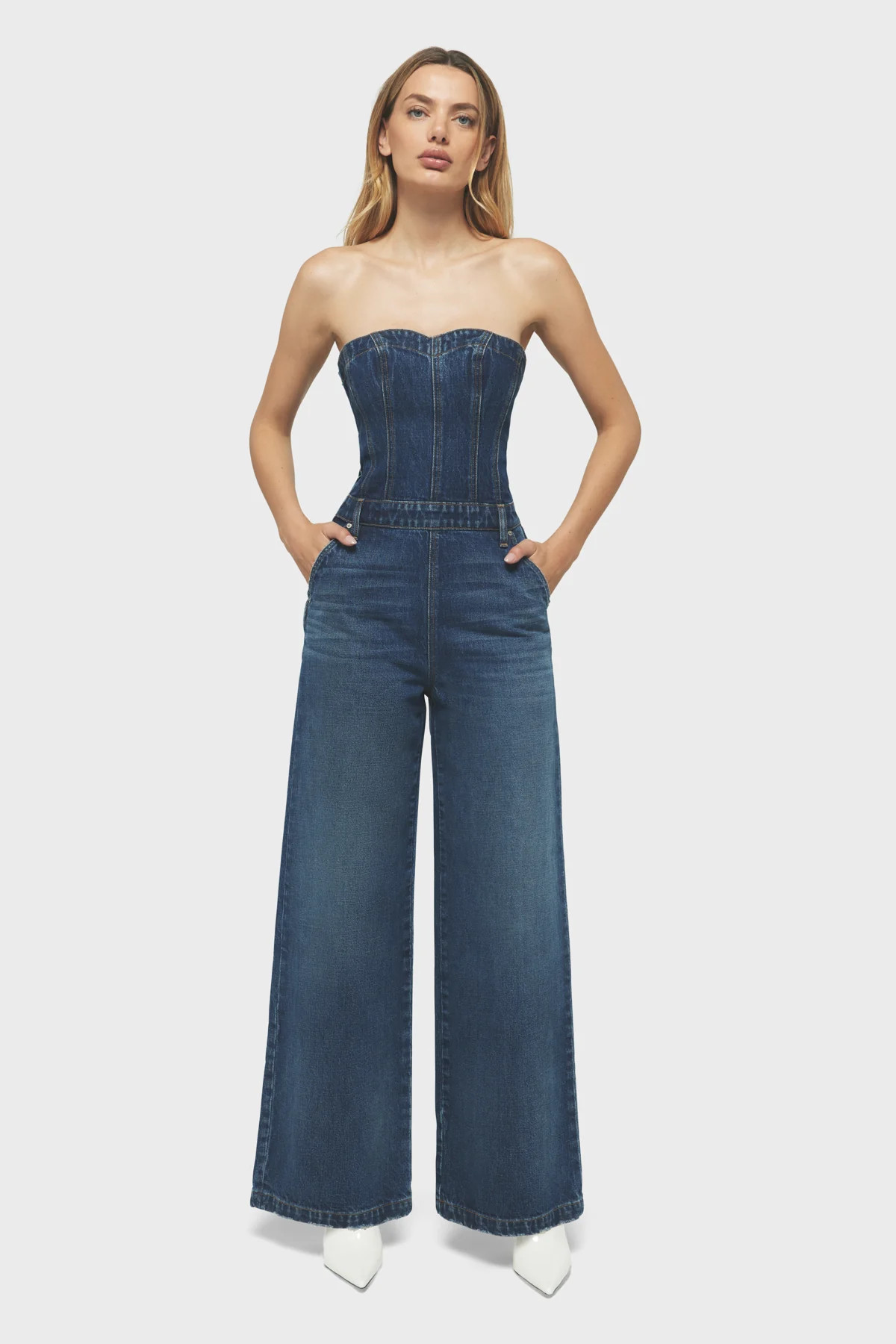 The Creator: Sweetheart Wide Leg Jumpsuit | Hudson Jeans