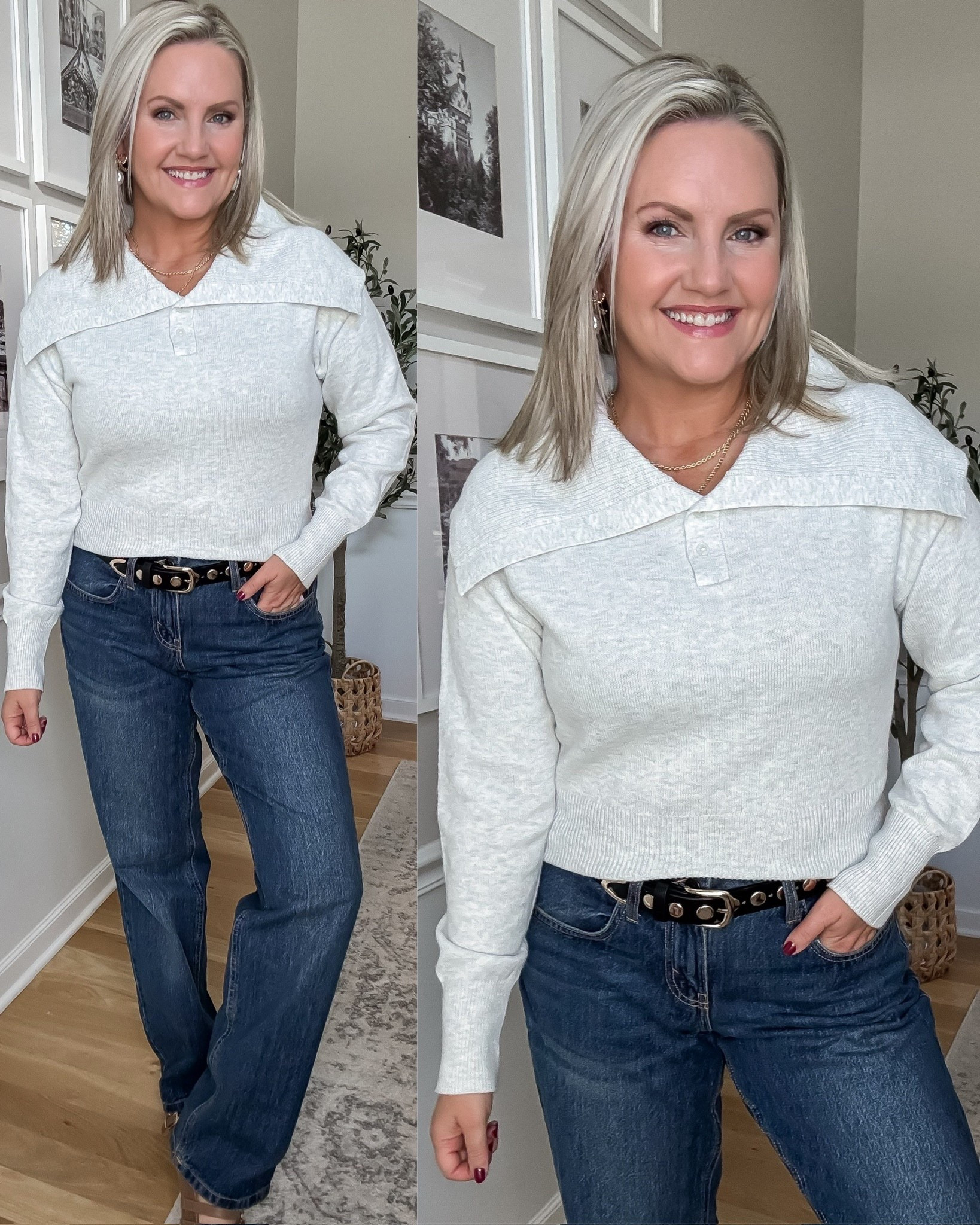 Love the exaggerated collar on this lightweight sweater. Perfect for a fall day! 🍁

#LTKFindsUnder50 #LTKSeasonal #LTKStyleTip