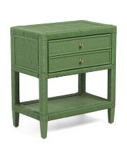 24x14x26 2 Drawer Rattan Accent Table | TJ Maxx