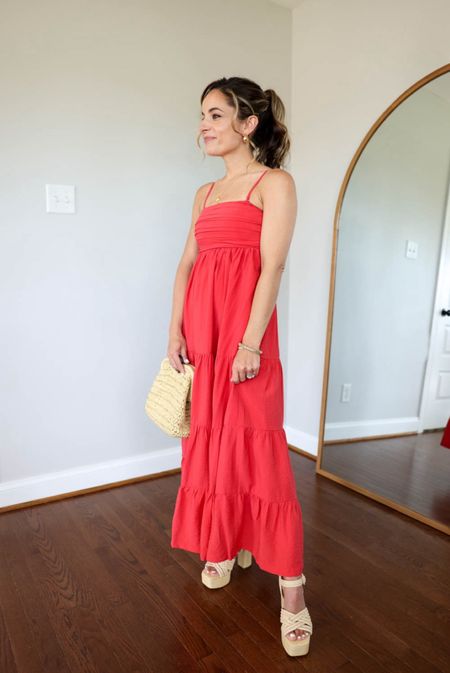 Petite-friendly summer dresses from @abercrombie #abercrombiepartner 

20% off ALL DRESSES + an additional, stacking 15%-off almost everything else with code "DRESSFEST”

Red maxi dress: petite xxs tts 

My measurements for reference: 4’10” 105lbs bust, waist, hips 32”, 24”, 35” size 5 shoe 

#LTKSaleAlert #LTKStyleTip