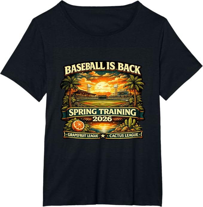 Spring Training Baseball is Back 2026 Retro Stadium Sunset T-Shirt | Amazon (US)