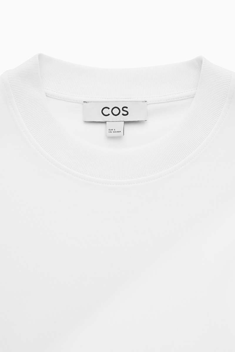 REGULAR-FIT HEAVYWEIGHT LONG-SLEEVED T-SHIRT - White - T-shirts - COS | COS (US)