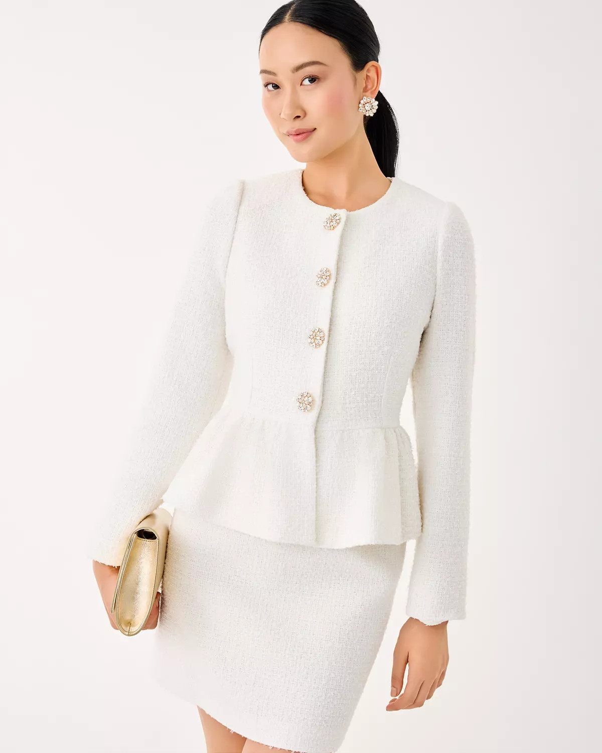 Araya Boucle Peplum Jacket | Lilly Pulitzer