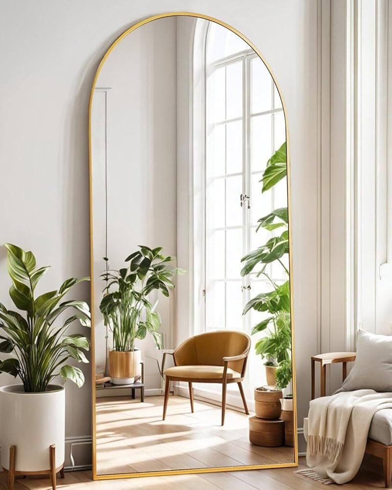 Arched Full Length Mirror, Floor Mirror with Stand, 71"x26" Large Mirror, Wall Mirror Full Length... | Amazon (US)