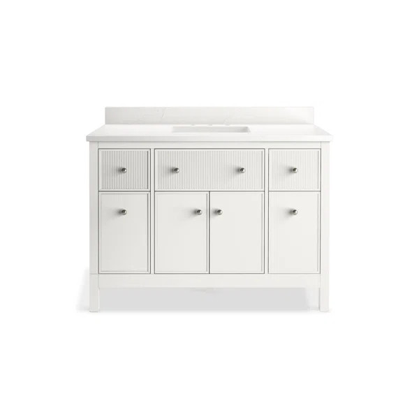 Malin By Studio McGee 48 in. Bathroom Vanity Cabinet With Sink And Quartz Top | Wayfair North America