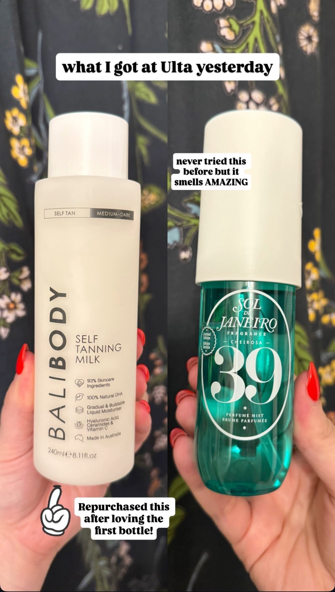 Repurchased this self tanning milk after loving the first bottle! And trying out the Sol de Janeiro 39 body spray after reading the fragrance notes! It smells SO good

#LTKSeasonal #LTKFindsUnder50 #LTKBeauty