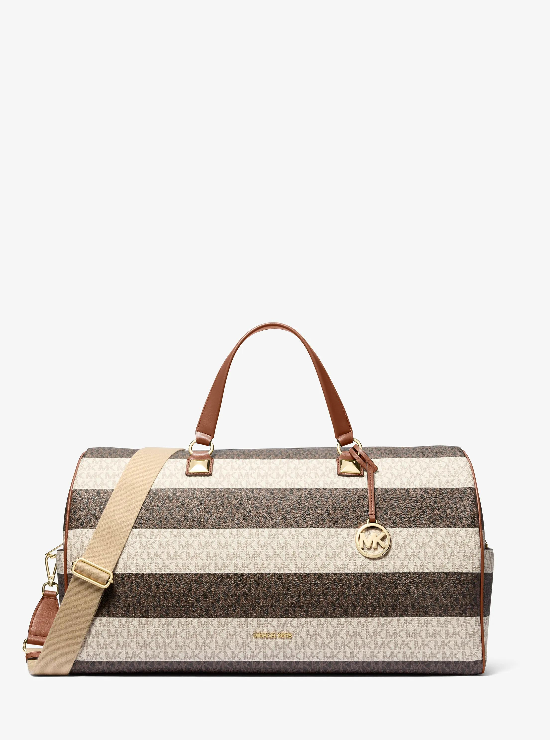 Grayson Extra-Large Striped Signature Logo Weekender Bag | Michael Kors US
