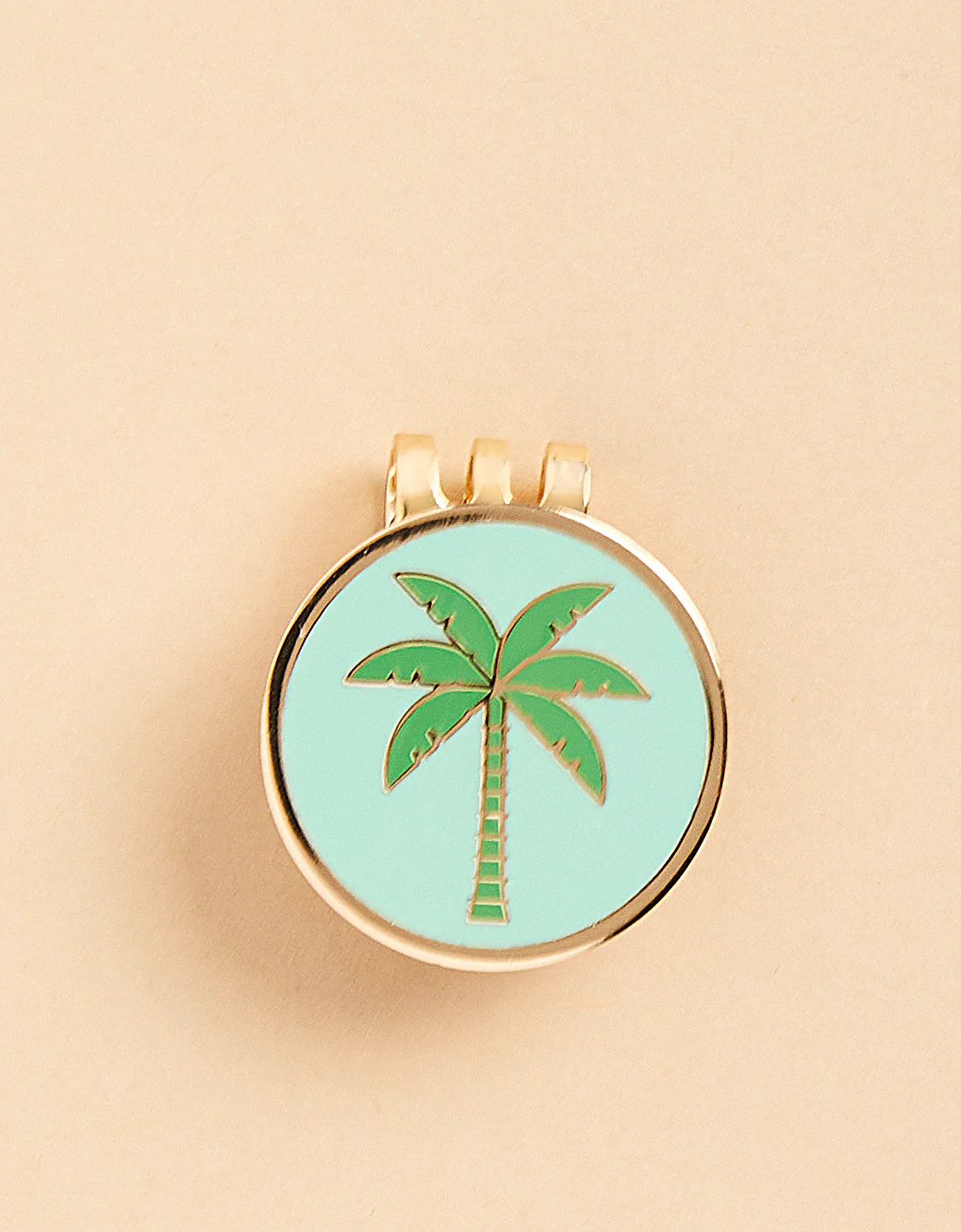 Armada Ball Marker + Hat Clip Blue/Palm Tree | Spartina 449