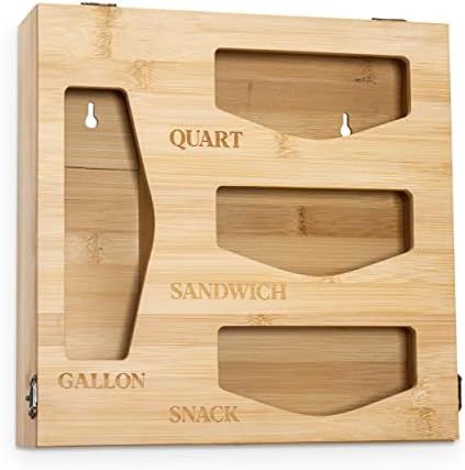 Ziplock Bag Storage Organizer and Sandwich Bag Organizer for Kitchen Drawer - Bamboo Organizer fo... | Amazon (US)