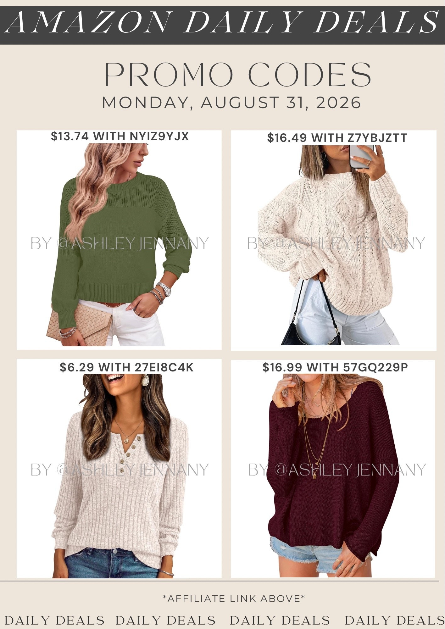 Amazon deals

#LTKMidsize #LTKSaleAlert #LTKSeasonal