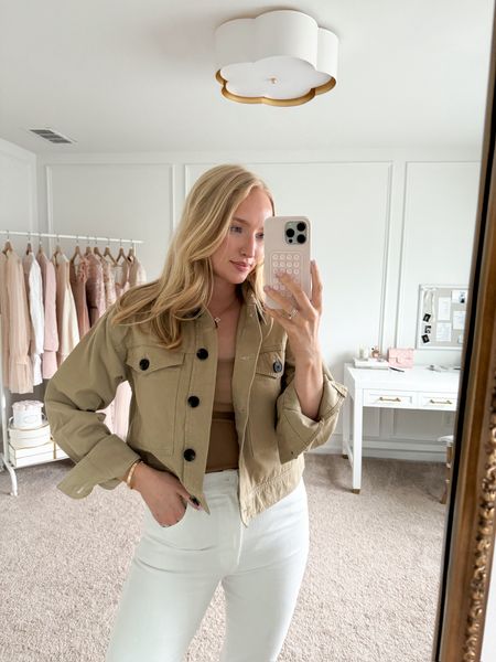 Loving these new arrivals from Walmart! I’ve paired this utility jacket with white denim and raffia platform shoes. This would be a great outfit for a cool spring day!

#LTKSeasonal #LTKstyletip #LTKfindsunder100