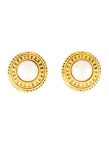 Chanel Faux Pearl Earrings | The Real Real, Inc.